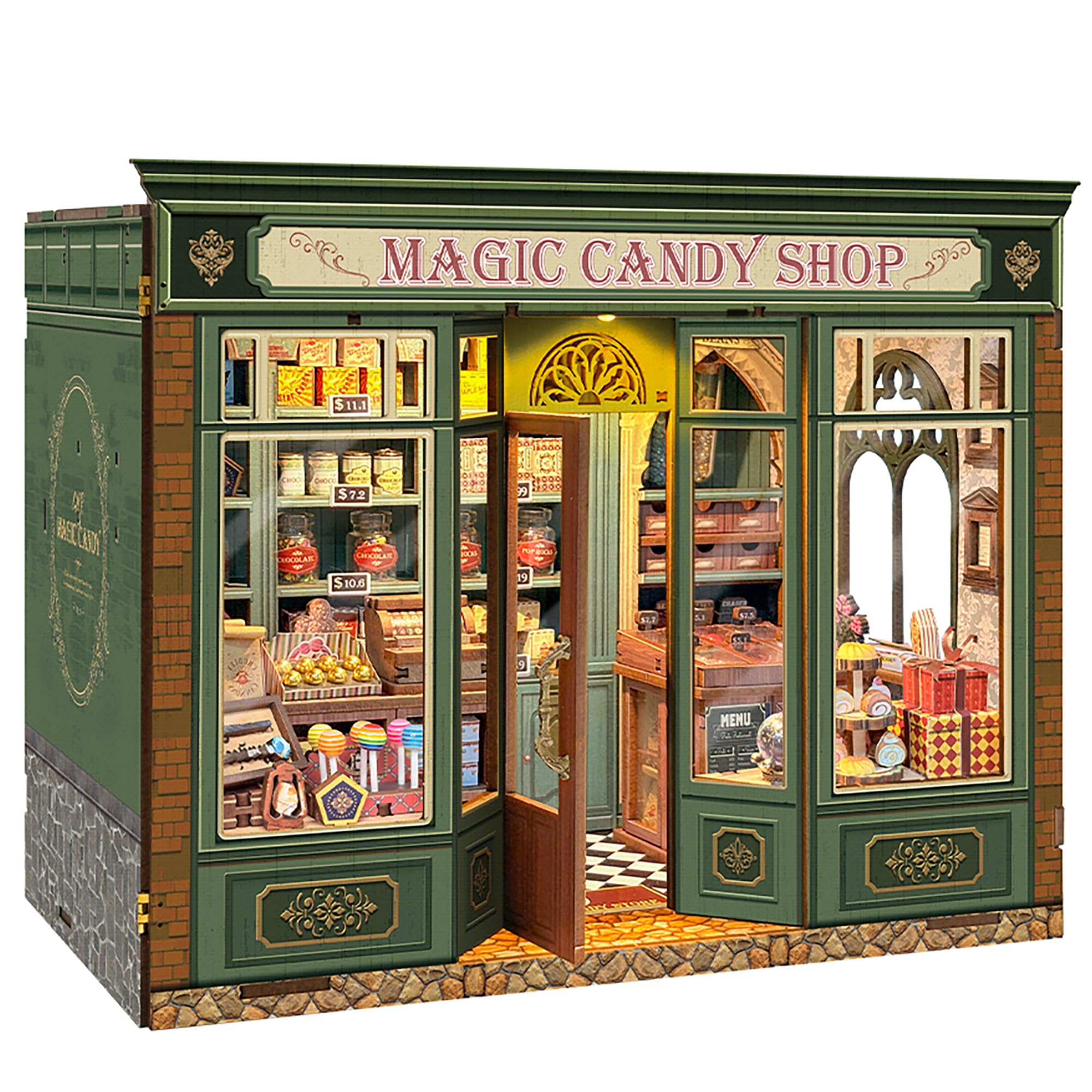 Book Nook Kits for Adults, Booknook DIY Miniature House Kit, Mini House Bookshelf Decor 3D Wooden Puzzle, Book Gift for Family, Friends - Magic Candy Shop