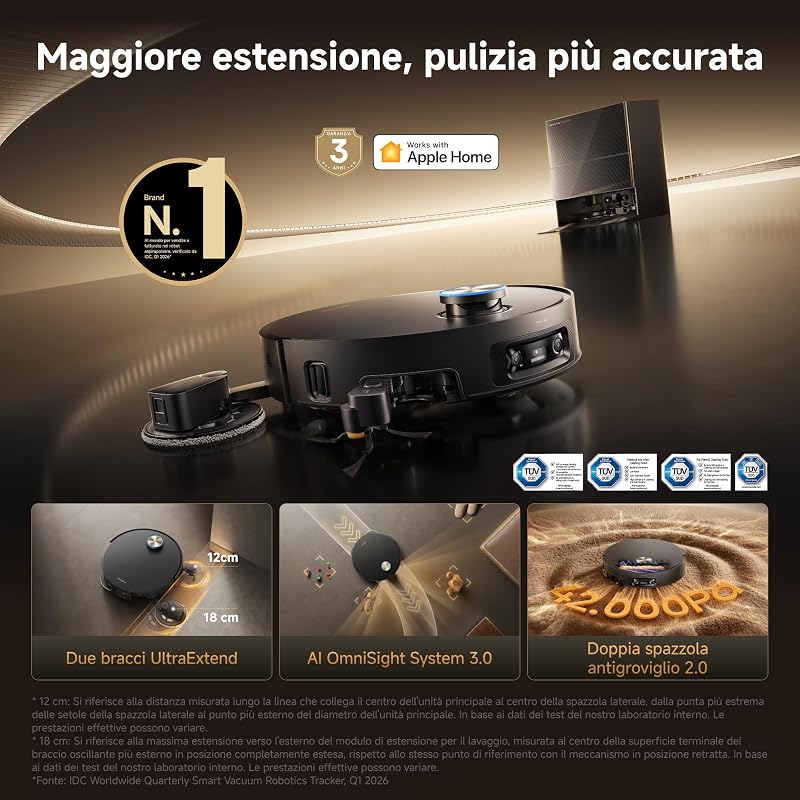 X60 Pro Ultra Complete Robot Aspirapolvere, Aspiraz. 42.000 Pa