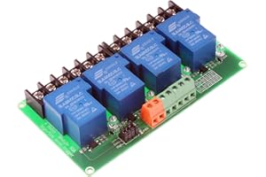 NOYITO 30A 4 Channel Relay Module High Low Level Trigger with Optocoupler Isolation Load DC 30V AC 250V 30A for PLC Automation Equipment Control Industrial Control (4-Channel 24V)