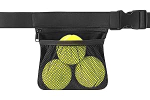 Nebudo Tennis Ball Band Holder Pickleball Tennis Balls Pickleballs Holding Accessory for Women Skirt Men Waist Hip Bags Accessories Pouch Sack Pickle Ball Bag Carrier Gadgets Gear Band Travel Pocket