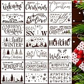 Christmas Stencils for Crafts Reusable 12