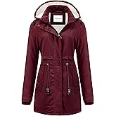 Chrisuno Women's Mid-Length Parka Winter Outerwear Jacket Soft Fleece Warm Snow Coat
