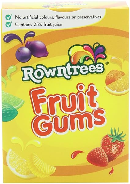 ROWNTREES FRUIT GUMS 120G (PACK OF 6)