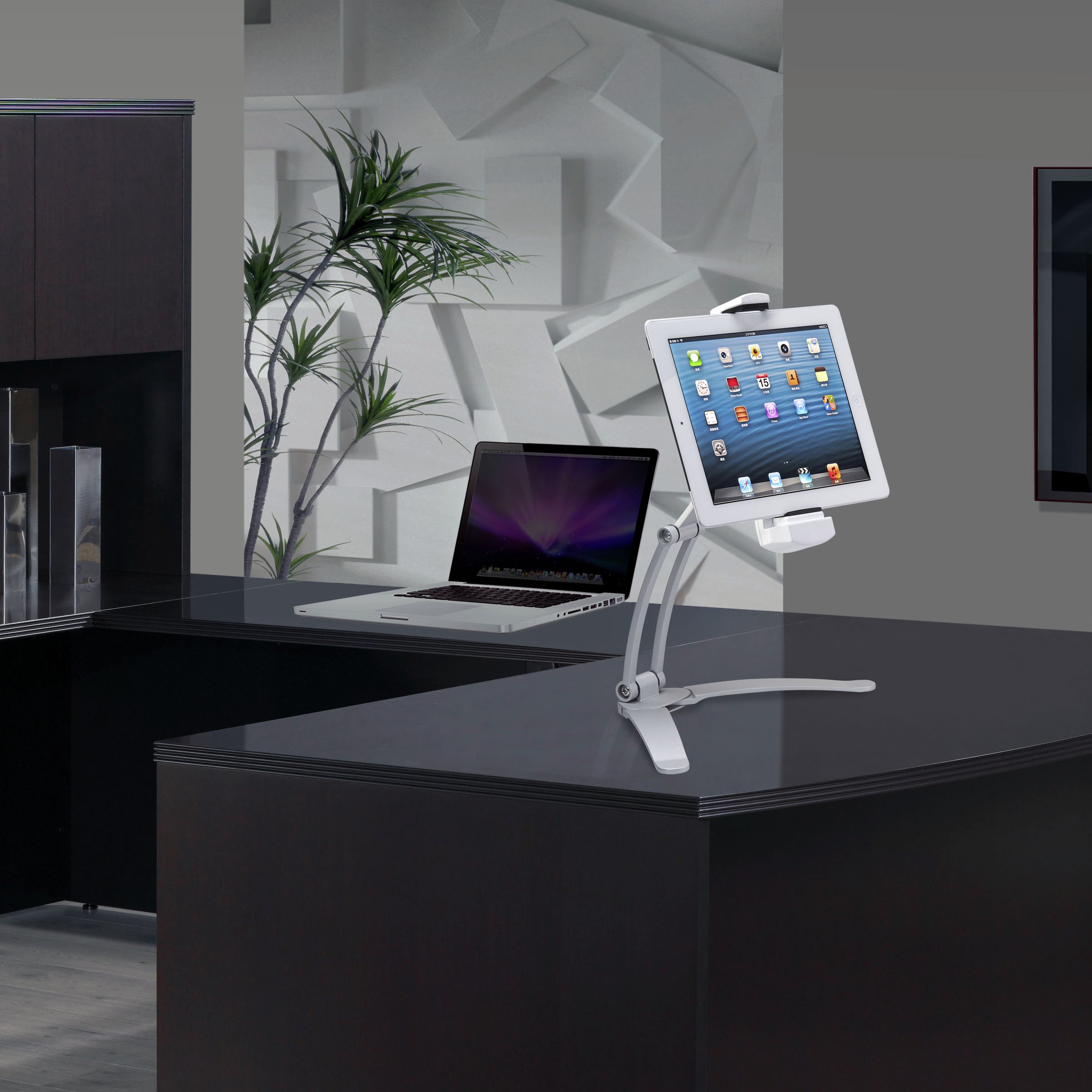 2in1 Kitchen Tablet Stand, CTA Digital Wall/Desktop Mount W/Stylus