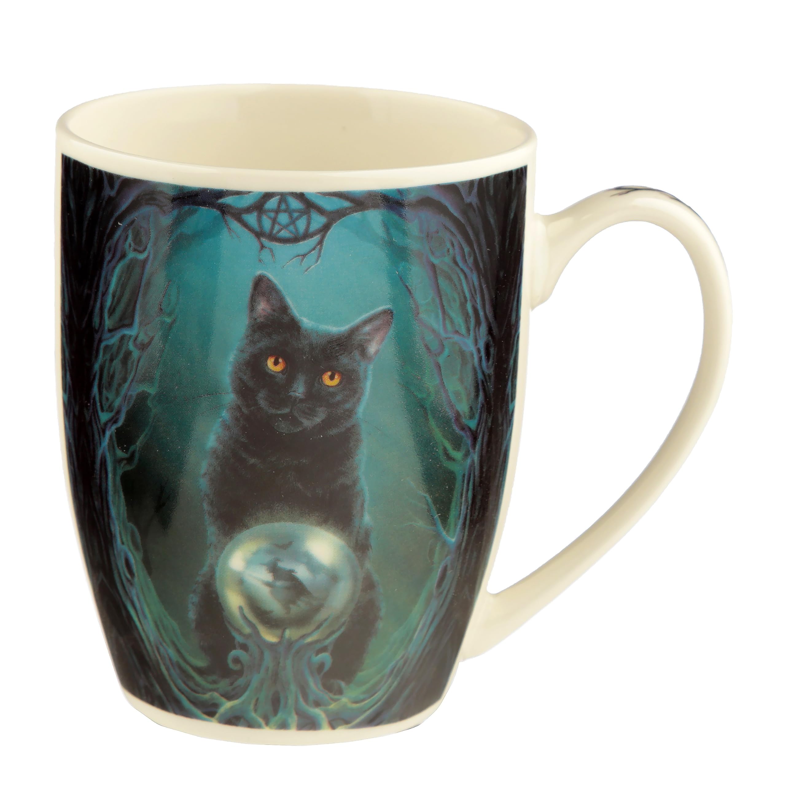 Puckator Lisa Parker Rise of the Witches Cat Porcelain Mug - Funny Home Accessories For Girlfriend - Large Mugs for Men Women Hot Drinks - Cute Cups Presents - Secret Santa Gift Cup Set