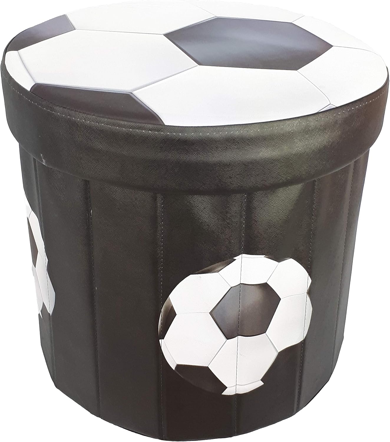 HomeHarmony Folding Storage Ottoman Seat, Stool, Toy Storage Box Faux