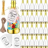 Gerrii 50 Pcs Metallic Champagne Bottle Container