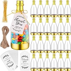 Gerrii 50 Pcs Metallic Champagne Bottle Container