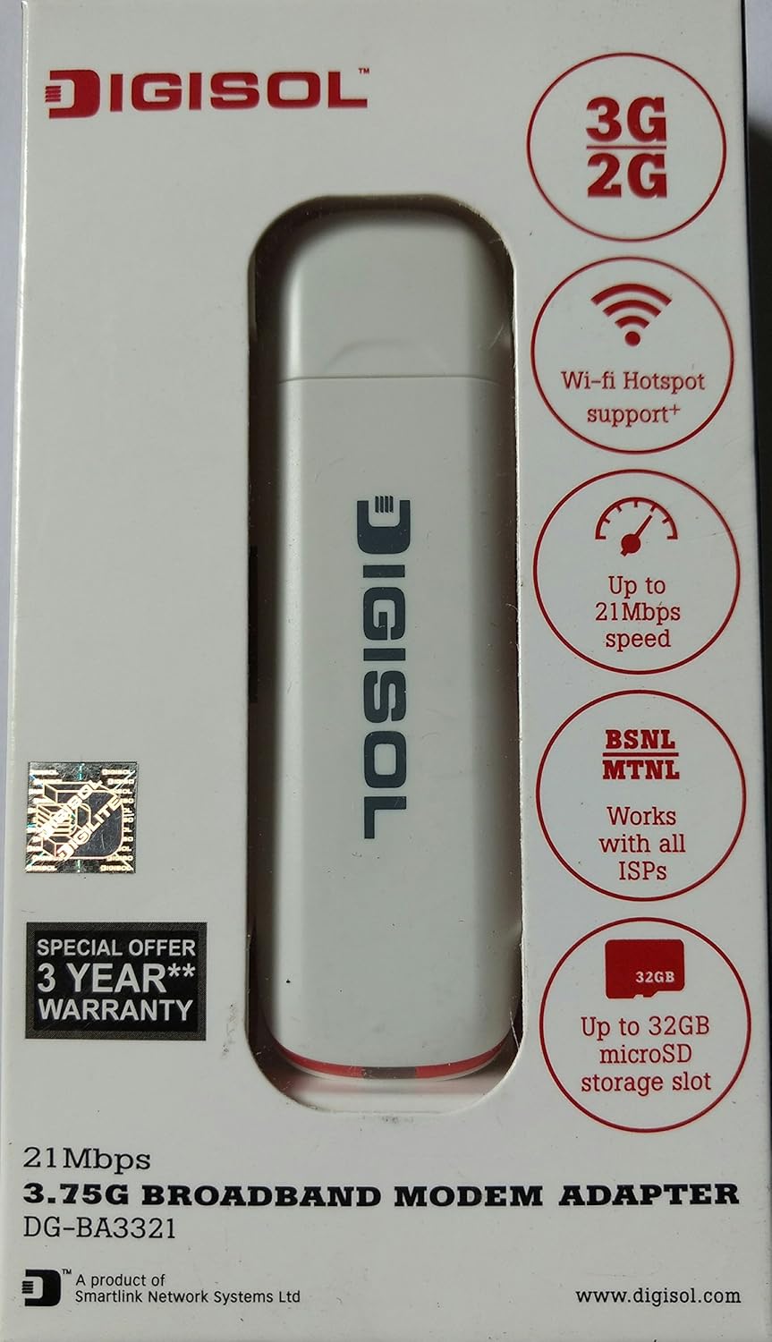 Amazon.in Buy Digisol DGBA3321 21 Mbps 3.75G Broadband Modem Adapter Online at Low Prices in