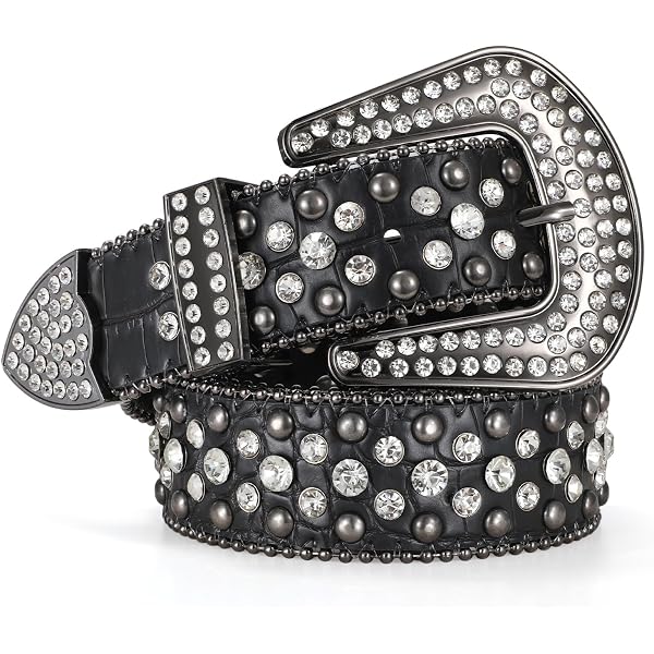 7988 Women\'s Star Sequin Faux Suede Belt CTM Star Sequin Faux Suede Belt (Women) - Walmart.com main image 2