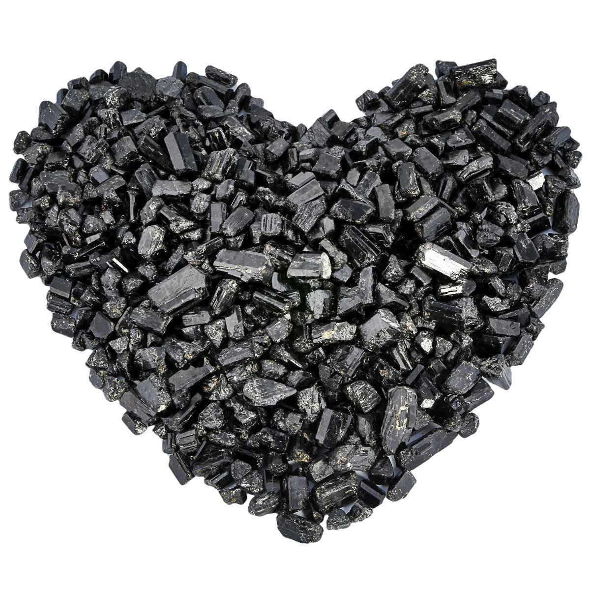 Nupuyai 1 lb Tumbled Black Tourmaline Crystal Chips Stone, Crushed Irregular Shape Healing Reiki Crystal Stone for Home Decoration