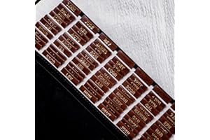 UPAFEXXI-Leather Bible Tabs, Bible Tabs for Women and Men(Gold Foil Lettering) Large Print Stickers, Easy to Read and Apply, 80 Chapters Labels for Easy Navigation (Brown Small)