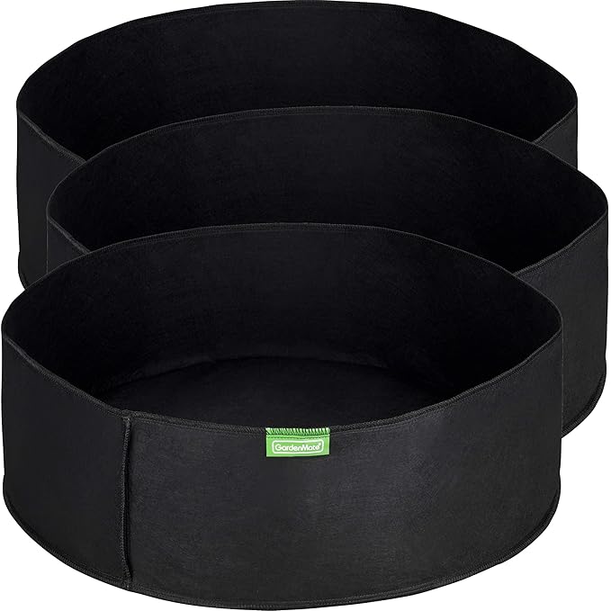 GardenMate 3X 60L Hochbeet Pflanzsack aus Vliesstoff Ø61cm Höhe 20cm