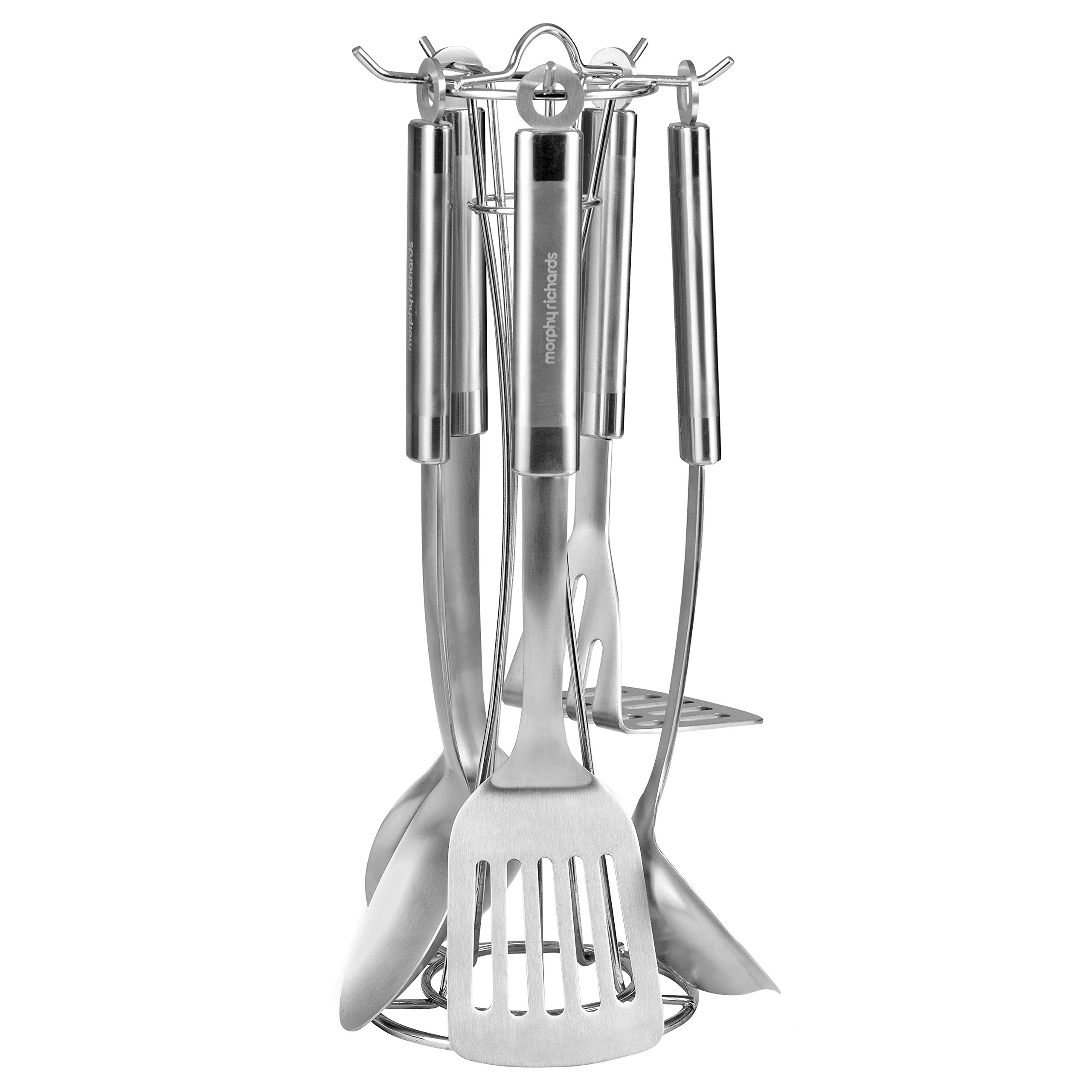 Morphy Richards 46825 Kitchen Utensil Set, Accents Range, Kitchen Tool Set, Stainless Steel, Silver, 5-Piece