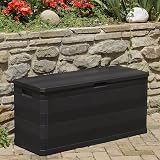 Olsen Smith Toomax 280L Garden Storage Box Bench Shed Chest Black Indoor Outdoor view 3