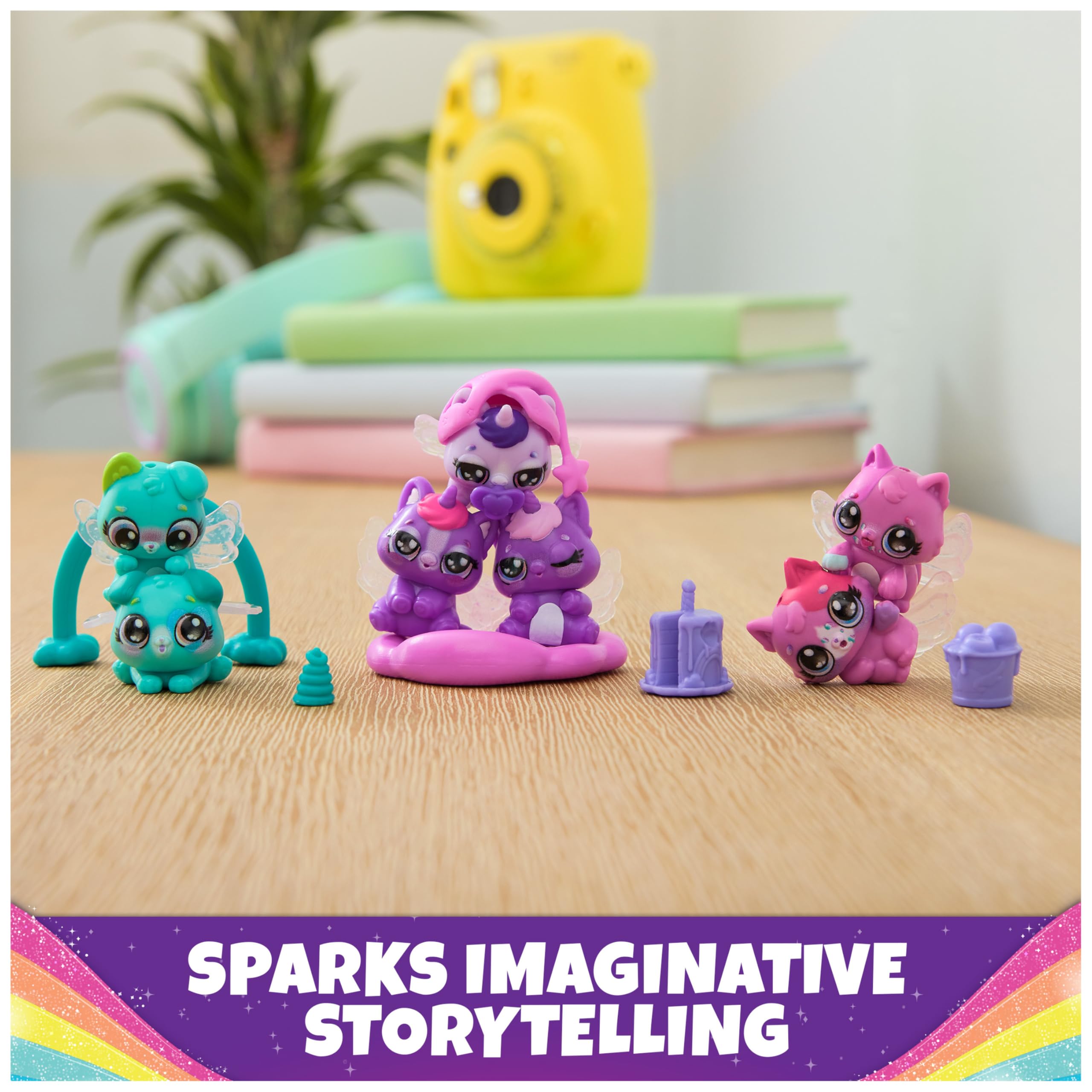 Hatchimals Alive, Rainbow Splash Fizzy Color Surprise Toy, Hatch Twins or Triplets from Color Reveal Egg (Style May Vary), Gifts & Stocking Stuffers for Girls & Boys