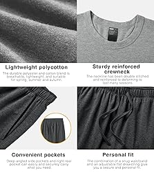 LAPASA Men's Soft Knit Pajama Sets Comfy Sleepwear