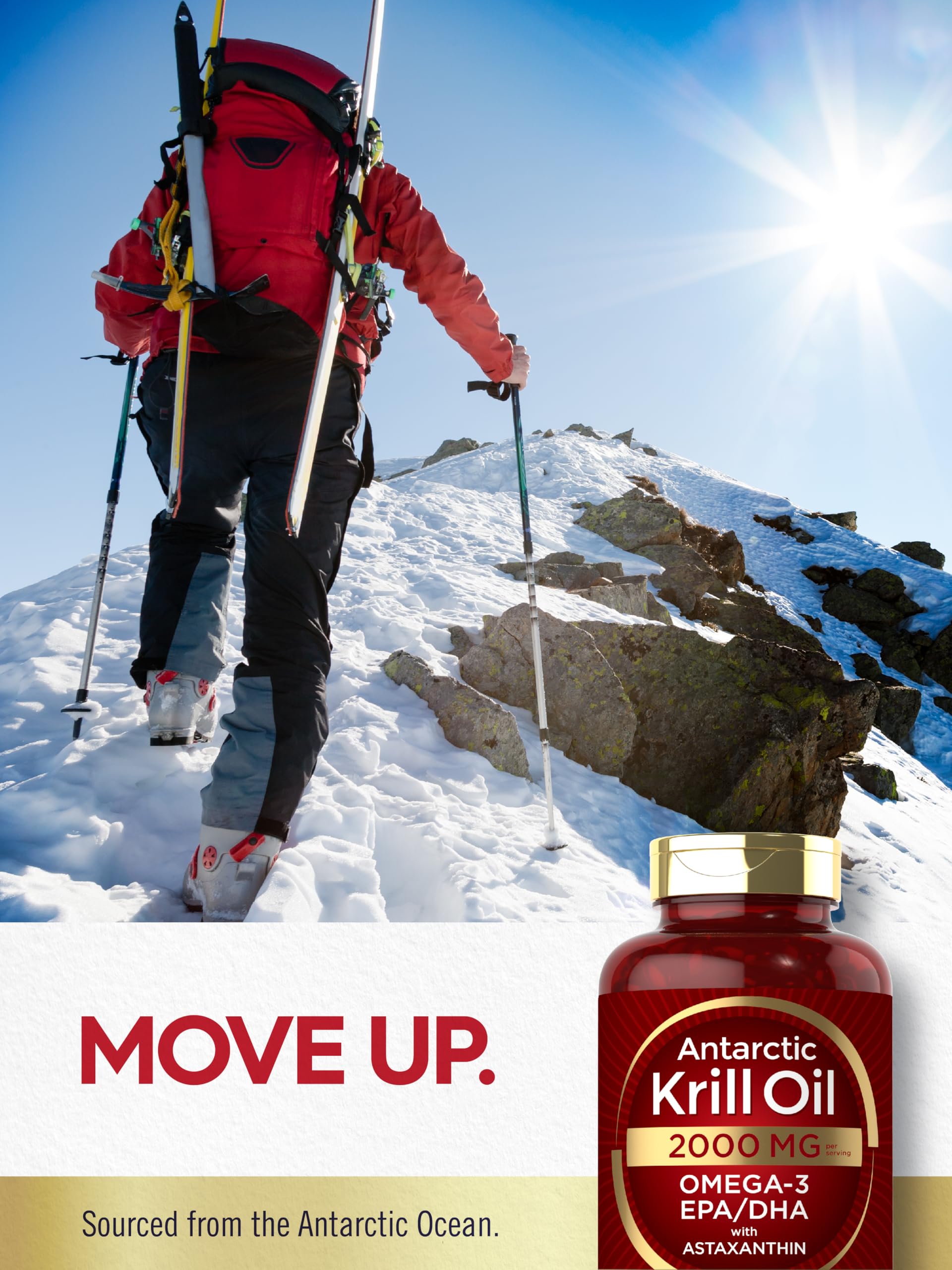 Carlyle Antarctic Krill Oil 2000 mg 120 Softgels | Omega-3 EPA, DHA, with Astaxanthin Supplement Sourced from Red Krill | Maximum Strength | Laboratory Tested