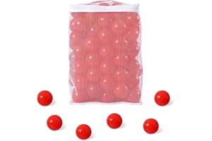GUESVOT Ball Pit Balls for Kids, Plastic Refill 2.2 Inch Balls, 100 Pack, Bright Colors, Phthalate and BPA Free, Includes a Reusable Storage Bag with Zipper
