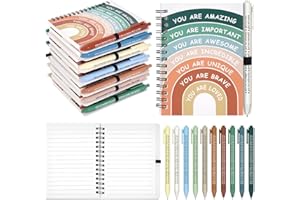 DERTE 80 PCS Mental Health Awareness Gifts Positive Affirmation Notepad Inspirational Journal Motivational Pen for Teachers Classroom Rewards Staff Encourage Notebooks Students School Supplies