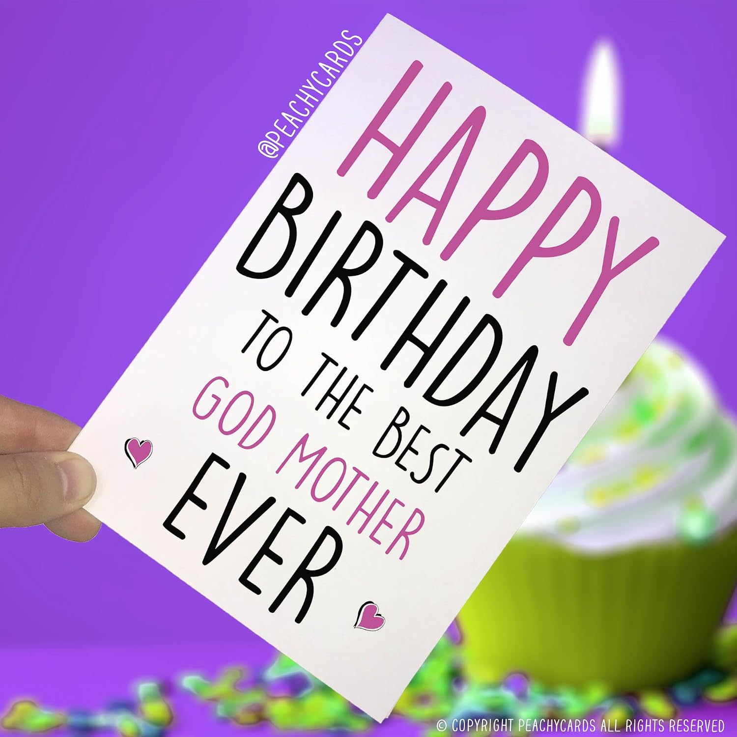 Card for God Mother Birthday Card for God Mother Birthday Cards Greetings Cards Best Friend Card Best God Mother Ever Happy Birthday PC295 - Image 3