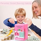 Thedttoy Digital Money Box ATM Pink Piggy Bank 4 Digit Password Safe 3-12 view 6