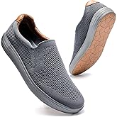 konhill Slip on Sneaker for Men- Casual Knit Boat Loafers Walking Shoes Driving Work Memory Skate Foam Shoes