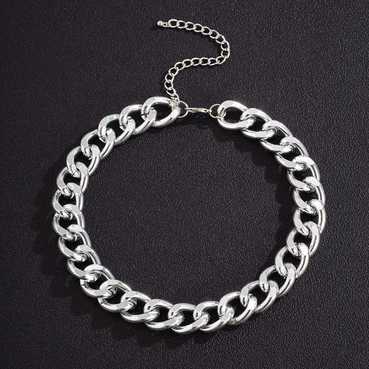 Necklace Punk Simple Chunky Chain Necklaces for Women Men Goth Thick Chain on the Neck Choker Necklace Jewelry Gift C03622-S