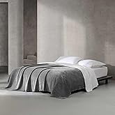 Calvin Klein - King Blanket, Super Soft Plush Bedding, Luxury Bed Blanket, Oeko-Tex Certified (Modern Reversible Solid Grey, King)