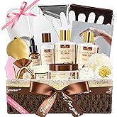 Valentines Day Gifts Bath and Body Gift Basket Set for Women - Coconut Vanilla Spa Gift Basket - Premium 21‑Piece Luxury Bath & Body Gift Set for Self Care - Gift ready for Valentines Birthday Gifts