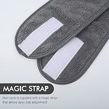KinHwa 3 Pack Spa Facial Headband Microfiber Adjustable Velcro Hair Band Light view 5