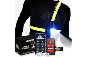 AVANTO LIFESTYLE AVANTO Triple Beam Chest Lamp, Original, 500 Lumen LED Night Running Lights for Runners, Dog Walking Light, Long 5-7h Usetime, USB-C Rechargeable Battery, Running Headlamp, Reflective Vest