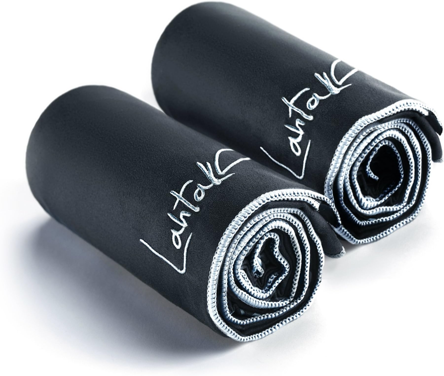Lahtak Travel Towel - Microfiber Towel Travel - Travel Towel Beach - Travel Towels Compact for Camping Hiking Backpacking - Black Towels