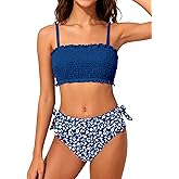 MIGU Girls Swimsuit Adjustable Straps Bathing Suits Bikini Sets with Chest Pad 2 Piece Swimwear for Girl Ages 9-16 Years