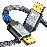 Capshi 8K 4K DisplayPort Cable 1.4, 10FT DP Cord