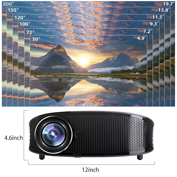 Proyector de vídeo DHAWS 3800LM 1080P Full HD HDMI para Tiendas ...