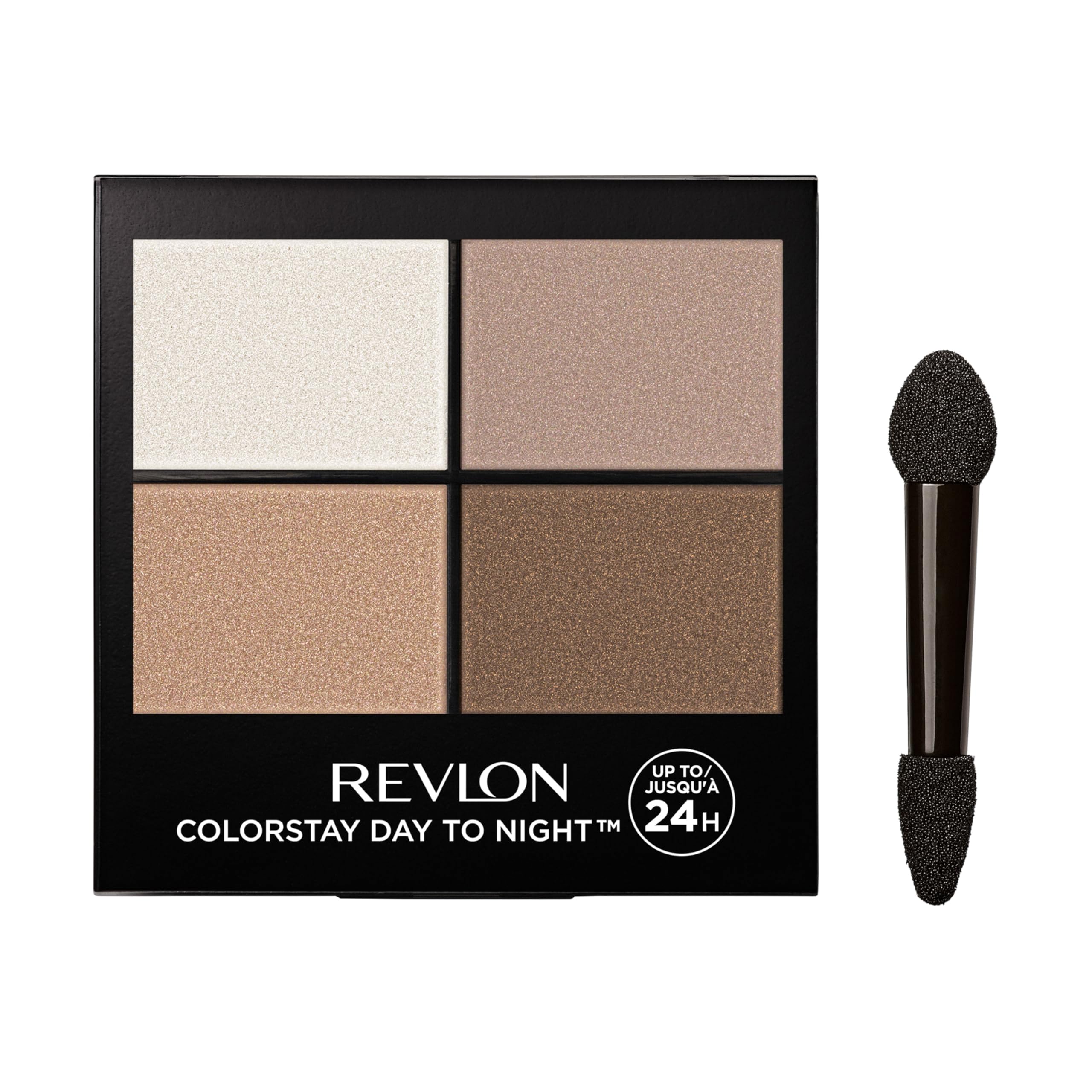 Revlon ColorStay 24 Hour Eyeshadow Quad with Dual-Ended Applicator Brush, Longwear, Intense Color Smooth Eye Makeup for Day & Night, Moonlit (555) Unisex — image 1