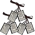 Brown Scapular, 3 Pack Bulk Scapulars Catholic Of Our Lady Of Mount Carmel, Escapularios Catolicos Religious Necklaces Gift With St Benedict Medal Crucifix Home Blessing Door Hanger,Catholic Decor