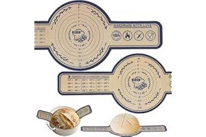 Sourdough Bread Baking Mat Large & Small, 25cm & 20cm Silicone Bread Sling for Dutch Oven, 500°F Heat-Resistant KLOSN Sourdou