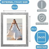 Clay Roberts 8x10 Picture Frame Grey Freestanding Wall Mount view 8