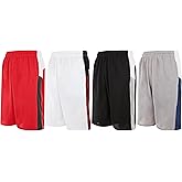 Starting 5 Mens Basketball Shorts with Pockets, Active Athletic Performance Gym Workout Shorts for Men Workout Shorts, 4 Pack