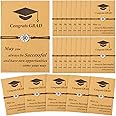 Sasylvia 24 Pcs Graduation Bracelet Set 2024 Adjustable Bracelet with Card College High Friends Gifts bracelet (Compass)
