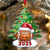 NewEleven Football Ornaments for Christmas Tree - Football Gifts for Men, Football Lover, Him, Boyfriend - Cute Christmas Tree Decor Gift for Friend - Christmas Ornaments
