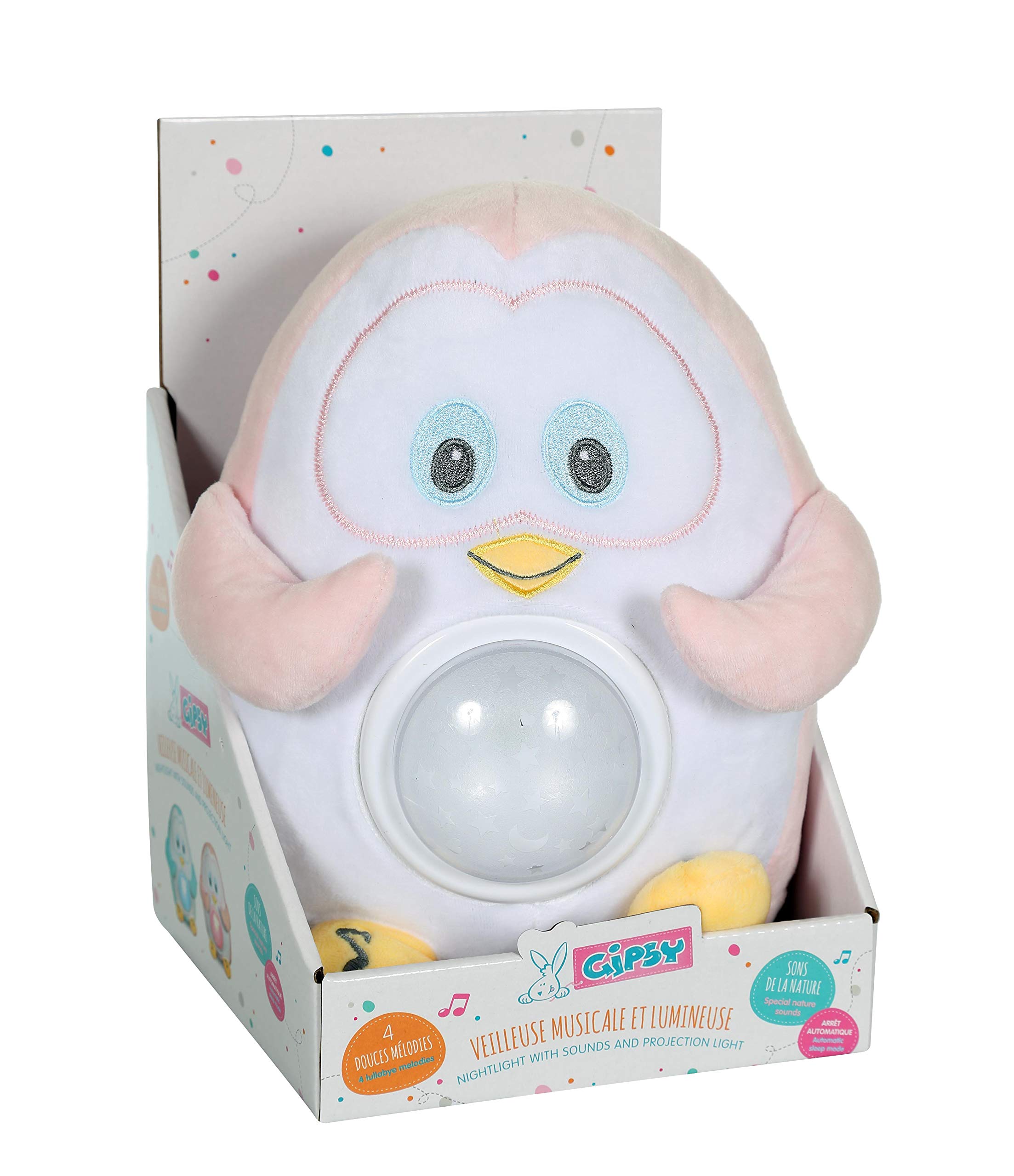 Gipsy 070994 Penguin Musical Night Light Pink Multi-Coloured