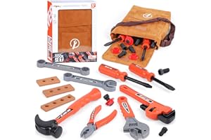 MAGIC4U 26PCS Toddler Tool Set with Tool Bag, Pretend Play Construction Kits for Kids Age 3-6 Years Old