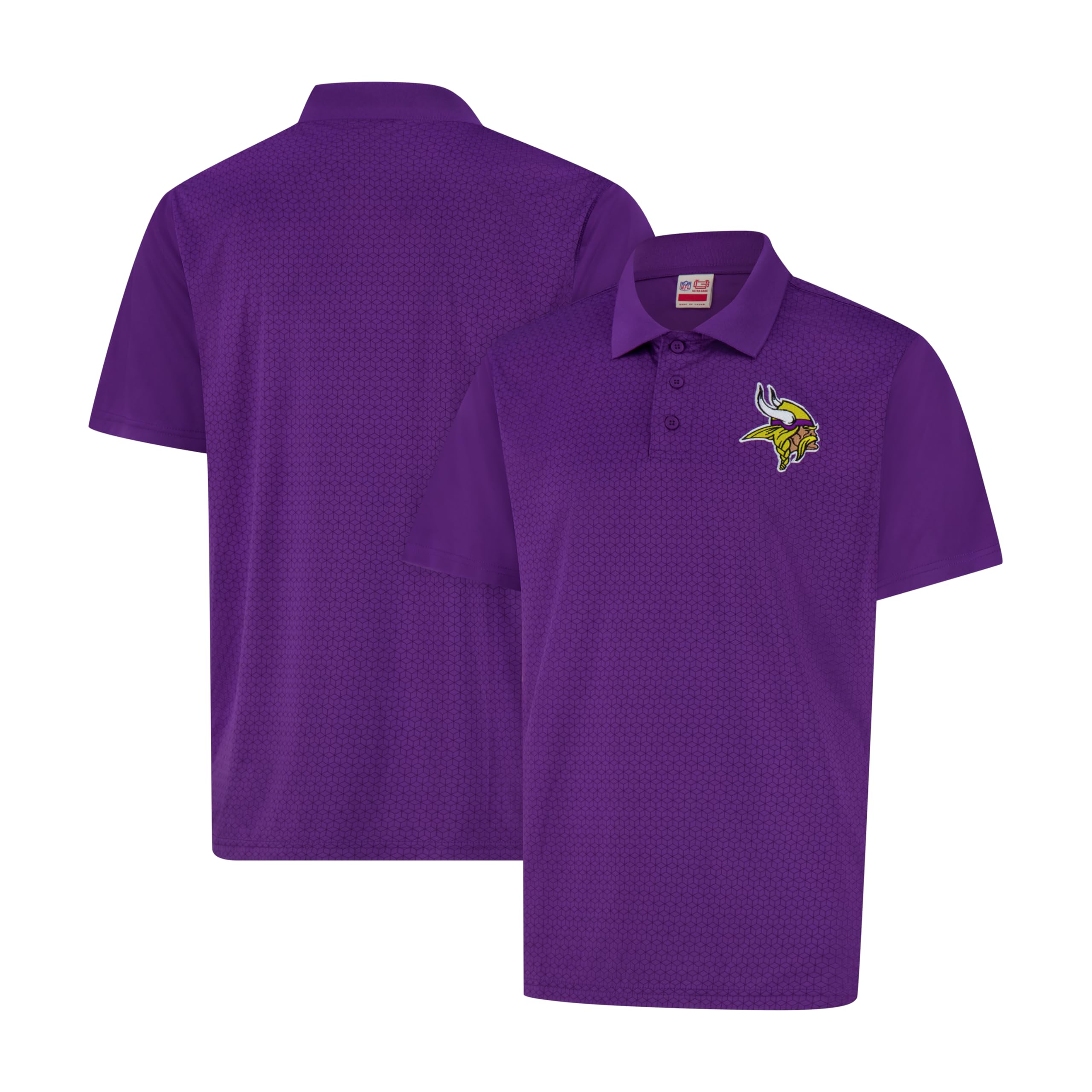 Ultra Game Adults NFL Official Super Soft Supreme Polo Shirt, Minnesota Vikings, Team Color, Small Image
