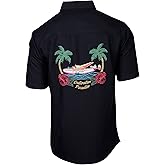 Weekender Men's Hawaiian Embroidery Shirt - Seaplane Paradise