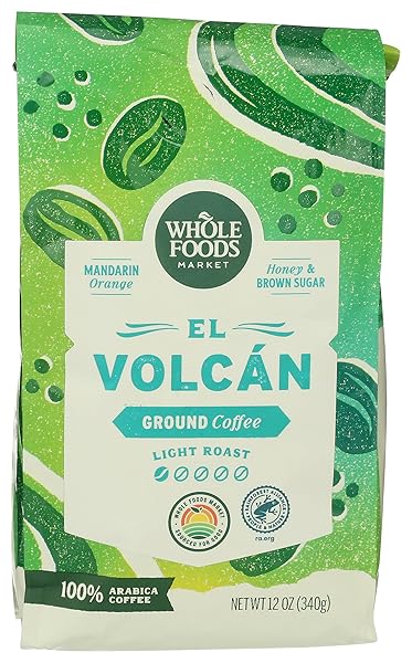 WHOLE FOODS MARKET, EL VOLCAN LIGHT ROAST GROUND...