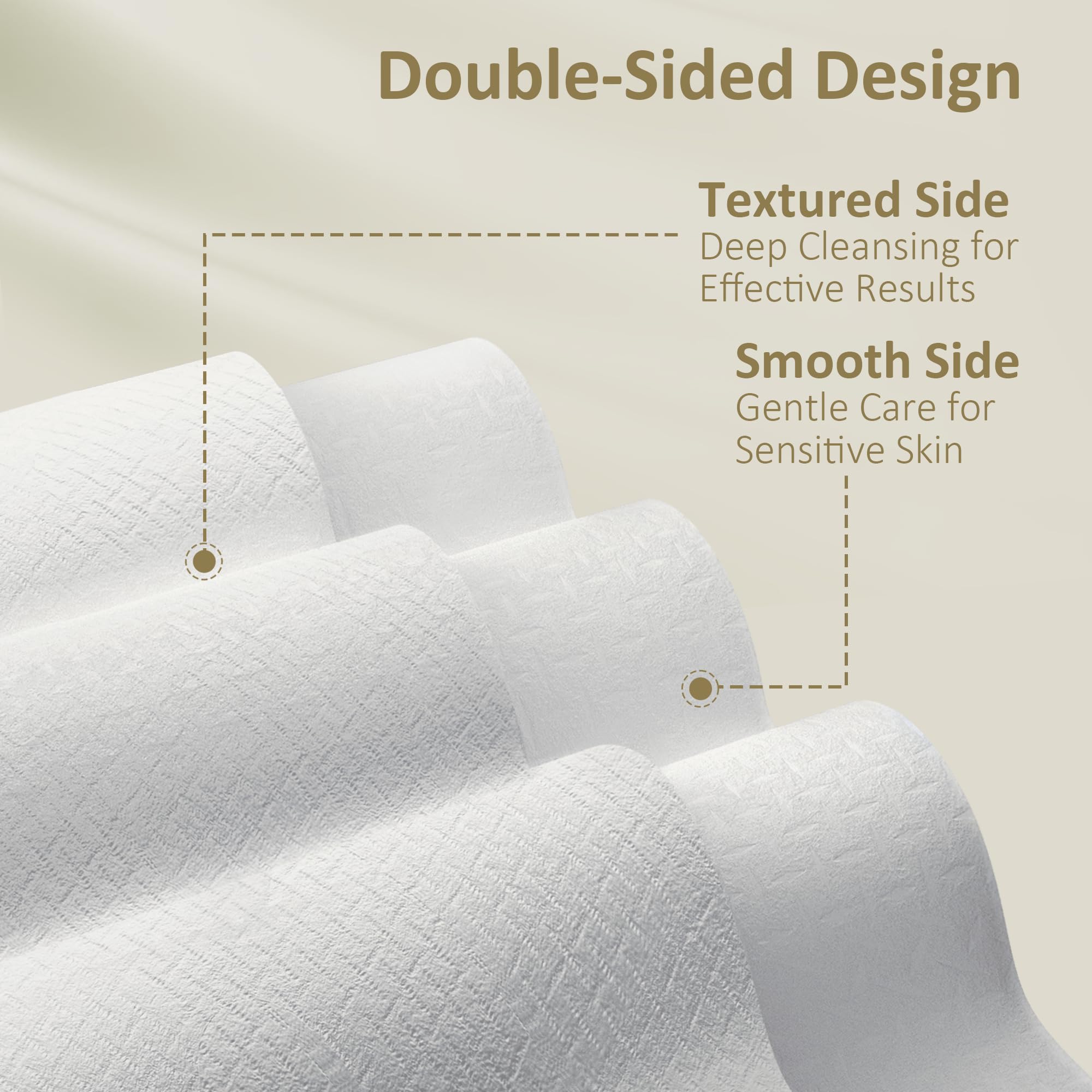 Ourmed Life Face Towels, Disposable Biodegradable Facial Towels for Sensitive Skin, Lint- free Face Wipes for Washing Face, Skincare and Makeup Remover, Dry Wipes, 10