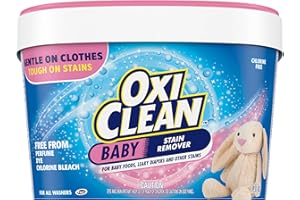 OxiClean All-Purpose Baby Enzyme Stain Remover Powder for Cloth Diapers, Bedding, Blankets, and Upholstery - Colour Safe, Chl
